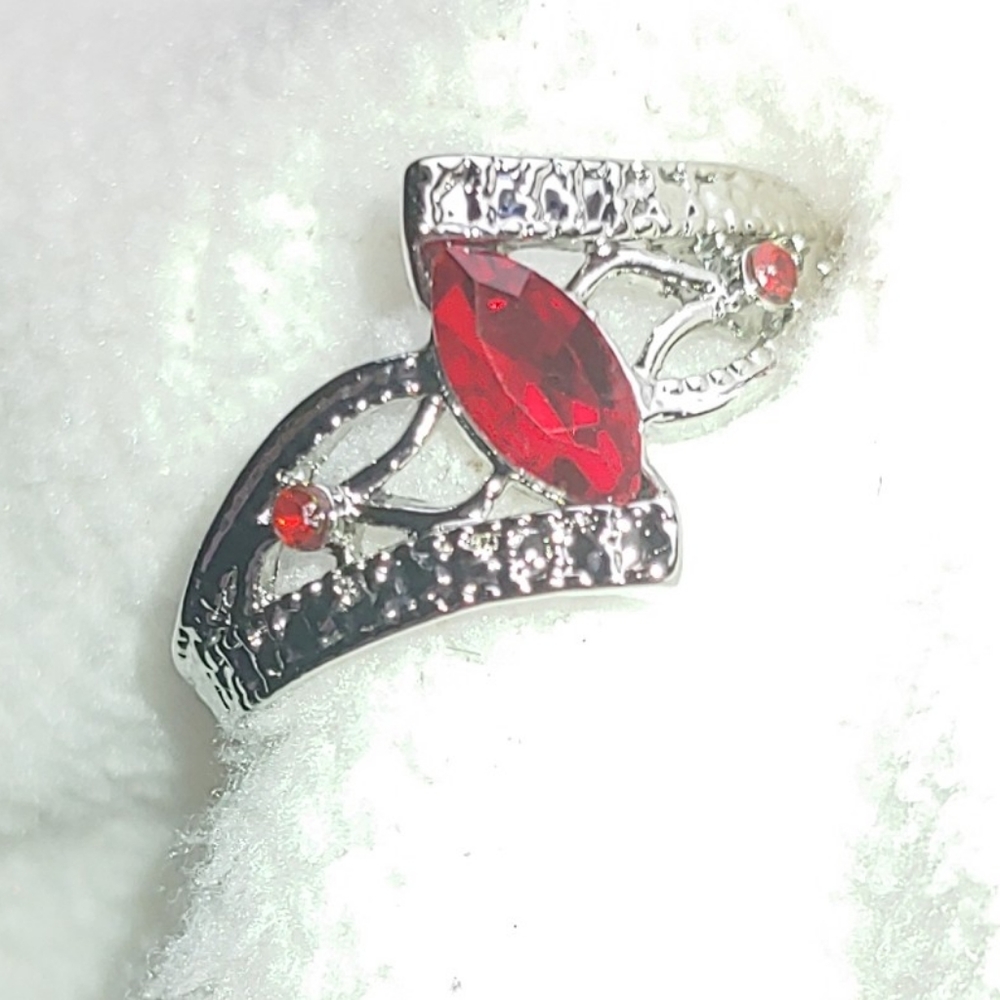 Red Marquise Cut Ring